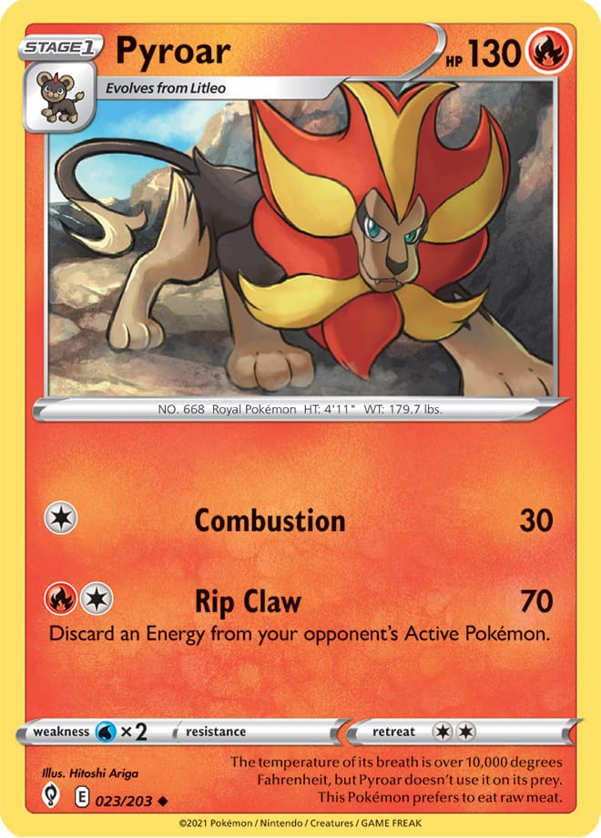 Pyroar - Evolving Skies 023/203 - Uncommon