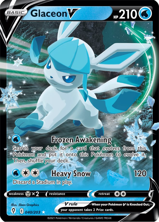 Glaceon V - Evolving Skies 040/203 - Ultra Rare