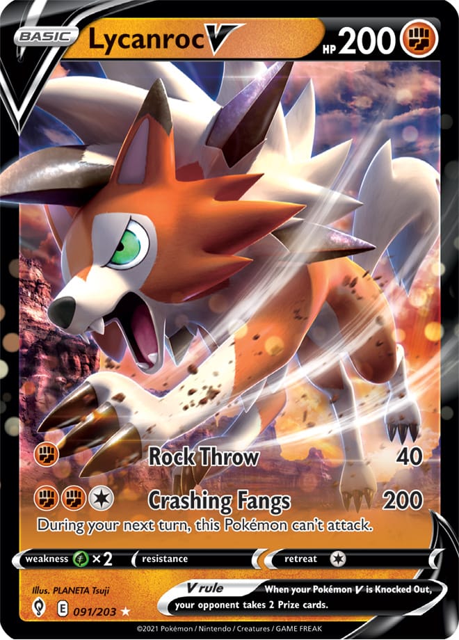 Lycanroc V - Evolving Skies 091/203 - Ultra Rare