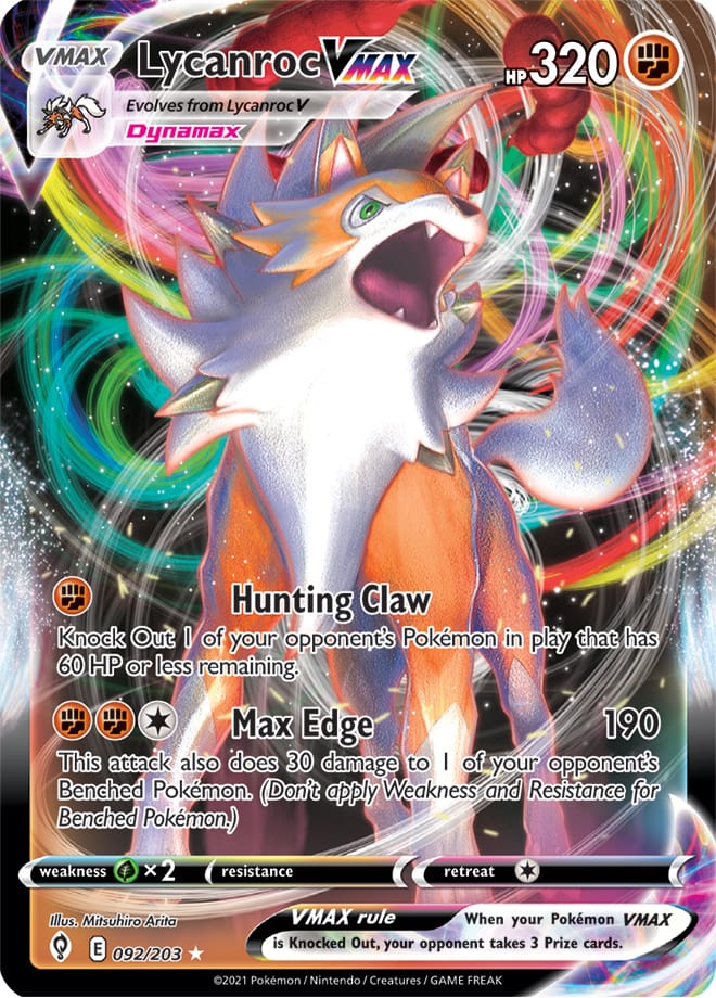 Lycanroc VMAX - Evolving Skies 092/203 - Ultra Rare
