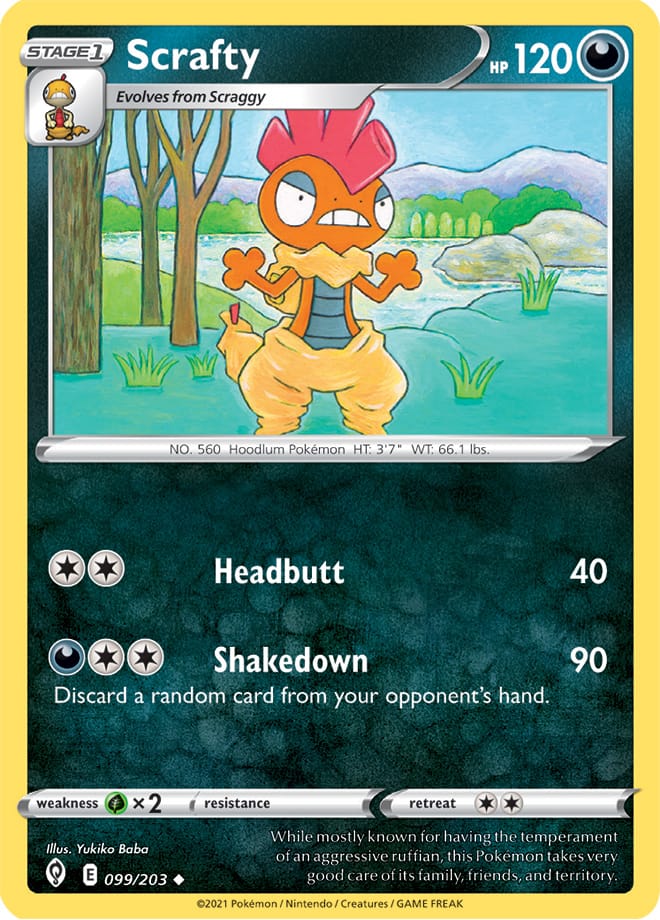 Scrafty - Evolving Skies 099/203 - Uncommon