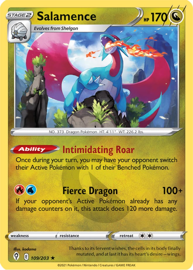 Salamence - Evolving Skies 109/203 - Rare Holo