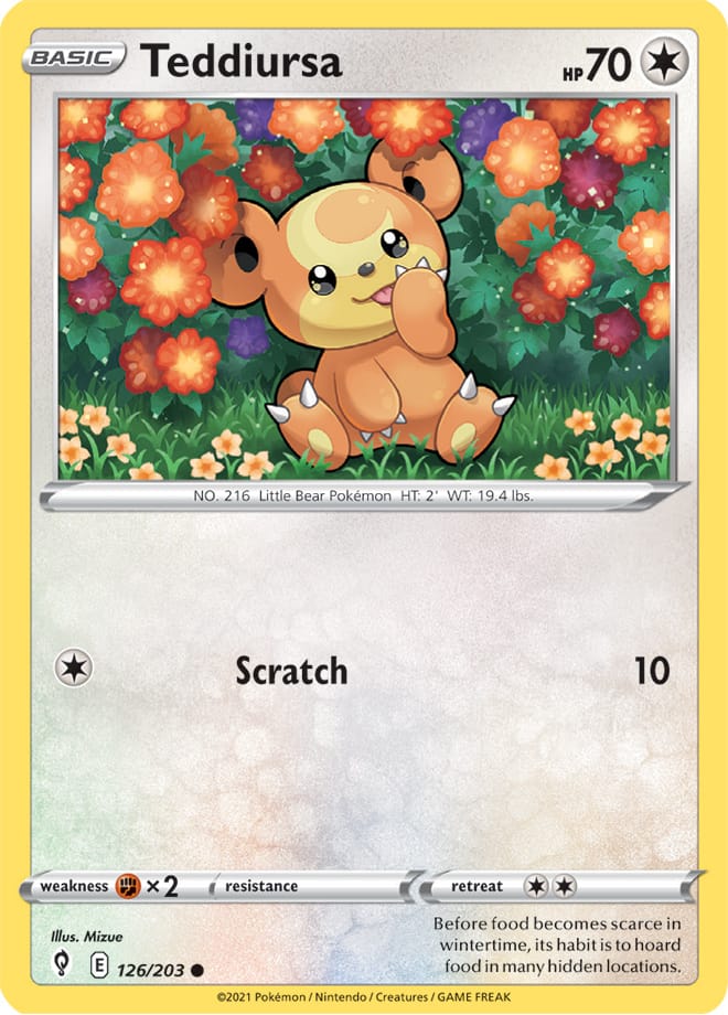 Teddiursa - Evolving Skies 126/203 - Common
