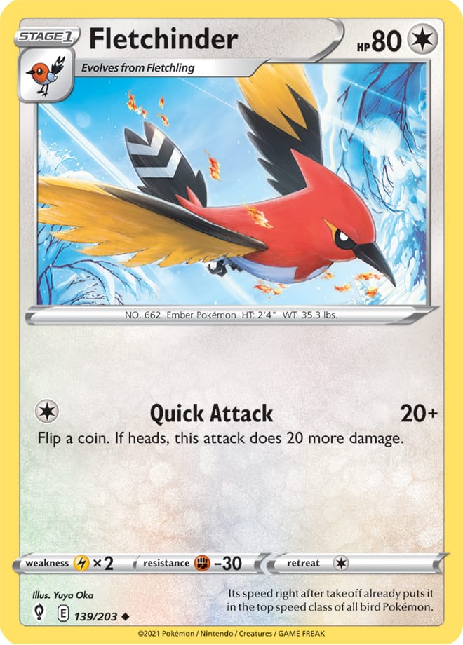 Fletchinder - Evolving Skies 139/203 - Uncommon