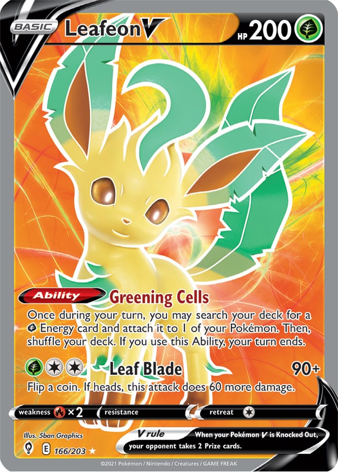 Leafeon V - Evolving Skies 166/203 - Full Art