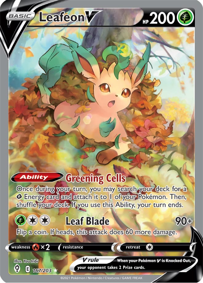 Leafeon V - Evolving Skies 167/203 - Alternate Art