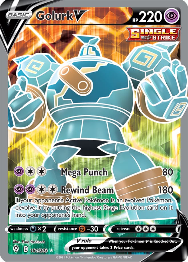 Golurk V - Evolving Skies 181/203 - Full Art