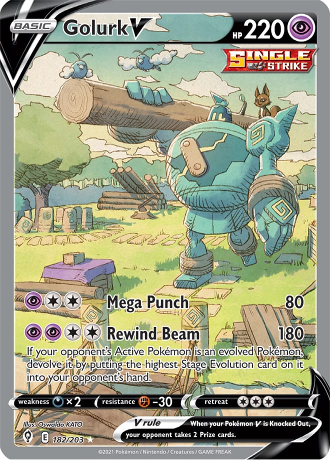 Golurk V - Evolving Skies 182/203 - Alternate Art