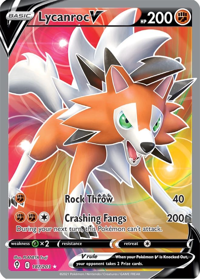 Lycanroc V - Evolving Skies 187/203 - Full Art