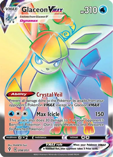 Glaceon VMAX - Evolving Skies 208/203 - Secret Rare