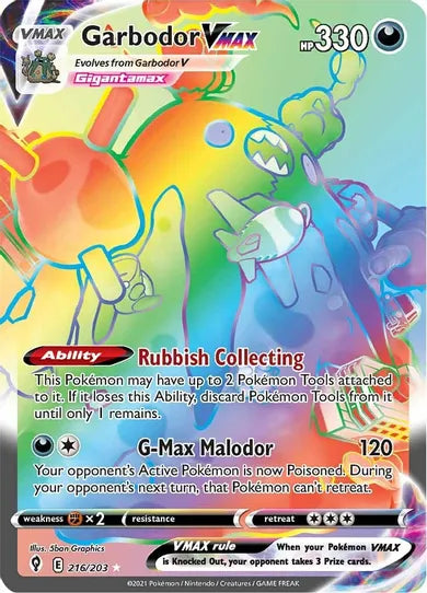 Garbodor VMAX - Evolving Skies 216/203 - Secret Rare