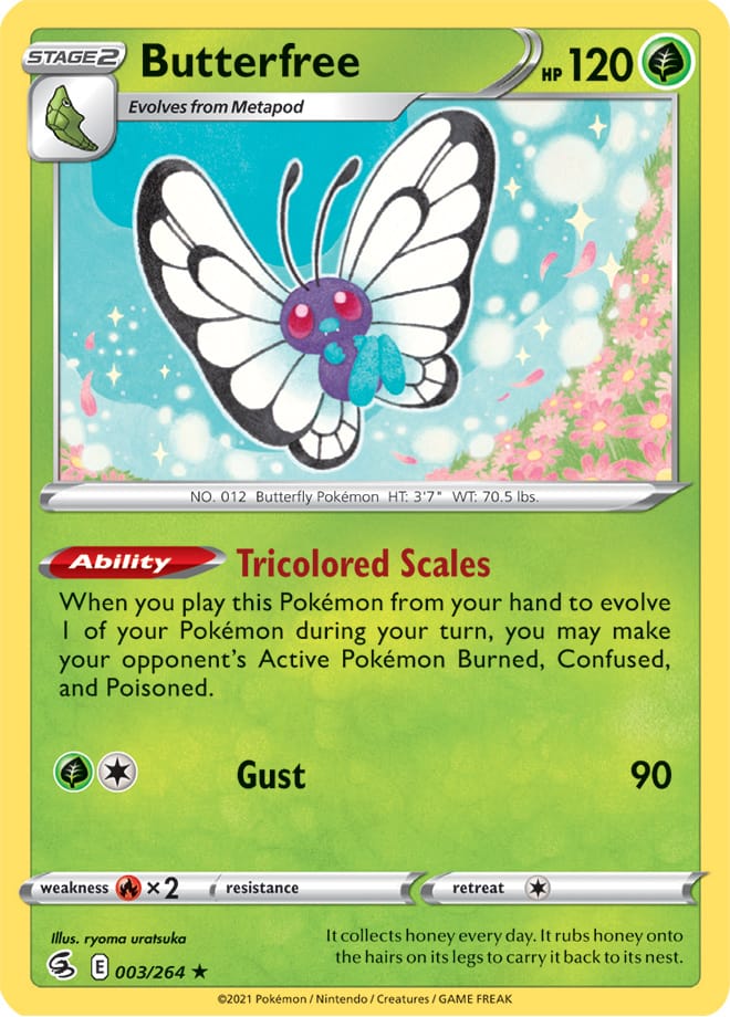 Butterfree - Fusion Strike 003/264 - Rare Holo