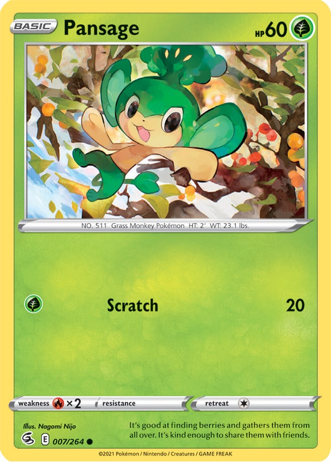 Pansage - Fusion Strike 007/264 - Common