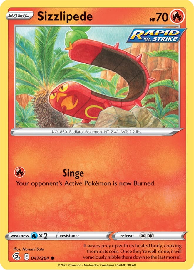Sizzlipede - Fusion Strike 047/264 - Common
