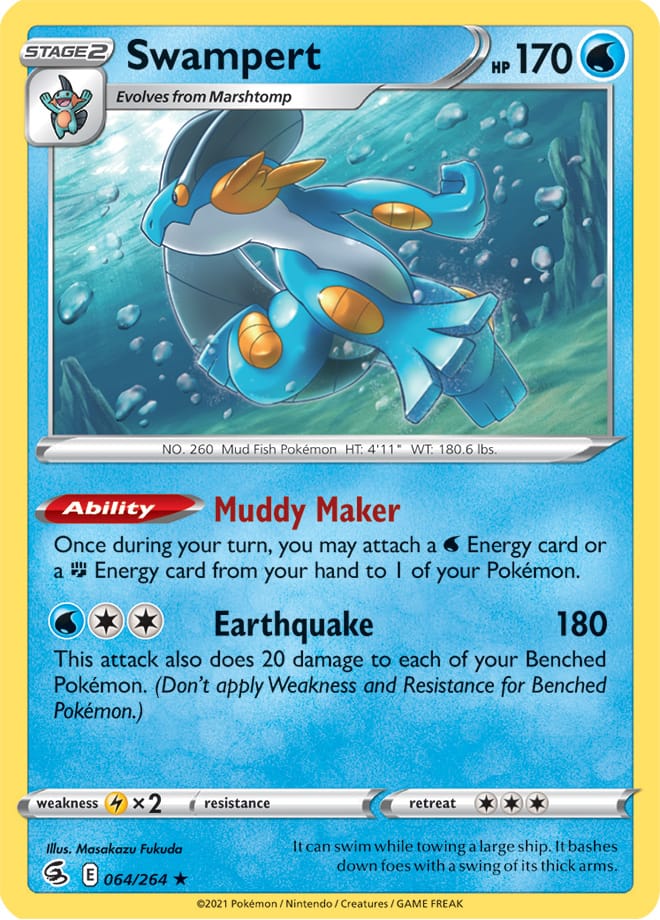 Swampert - Fusion Strike 064/264 - Rare Holo