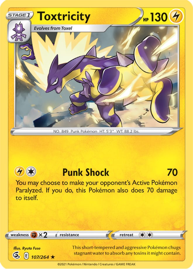 Toxtricity - Fusion Strike 107/264 - Rare Holo
