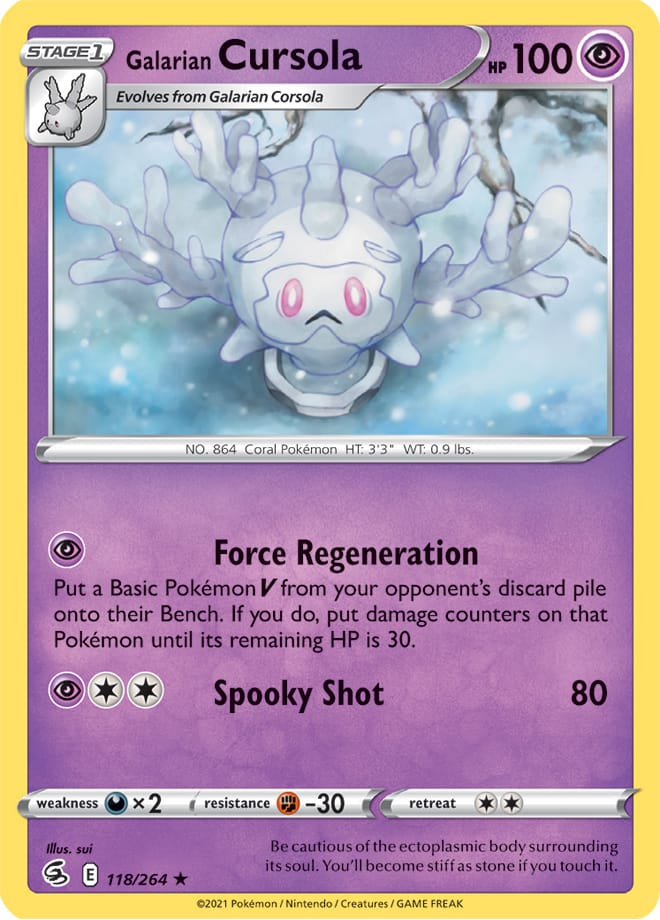 Galarian Cursola - Fusion Strike 118/264 - Rare