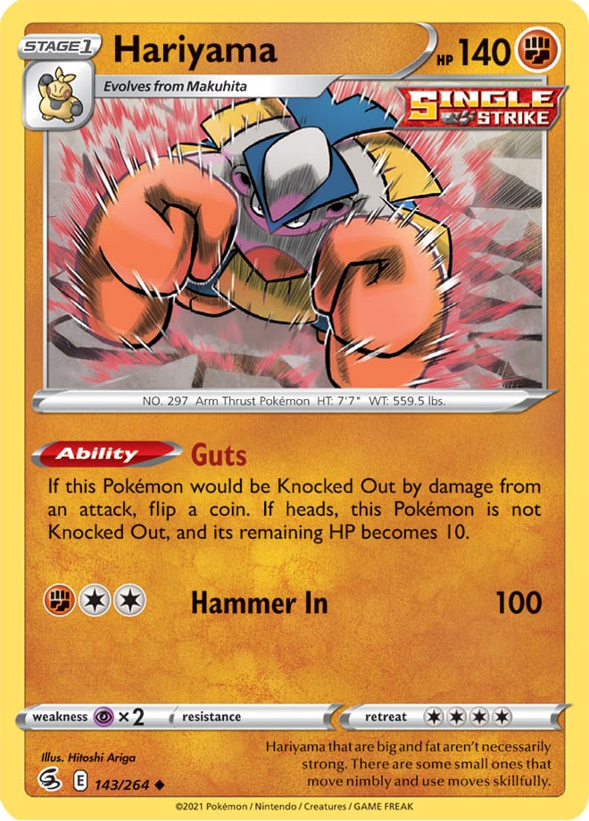 Hariyama - Fusion Strike 143/264 - Uncommon