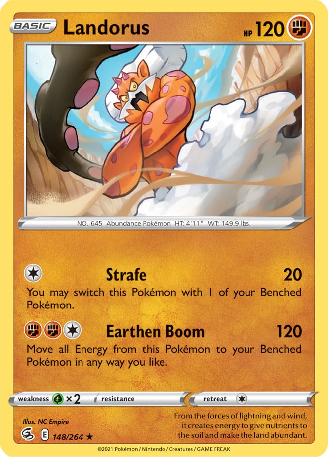 Landorus - Fusion Strike 148/264 - Rare Holo