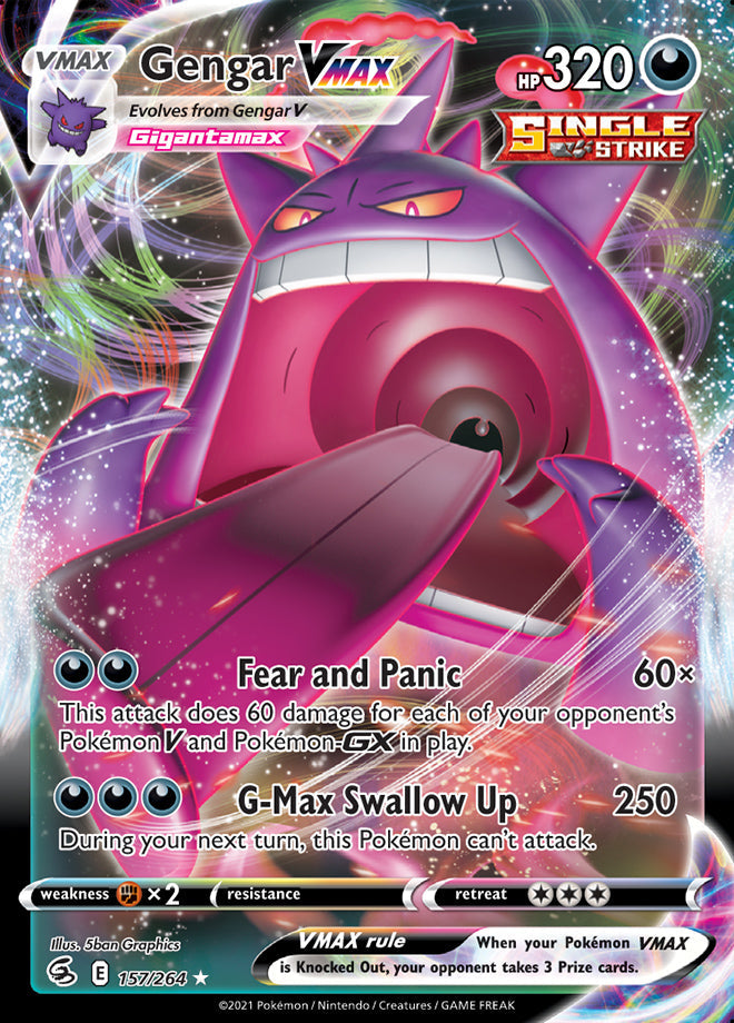 Gengar VMAX - Fusion Strike 157/264 - Ultra Rare