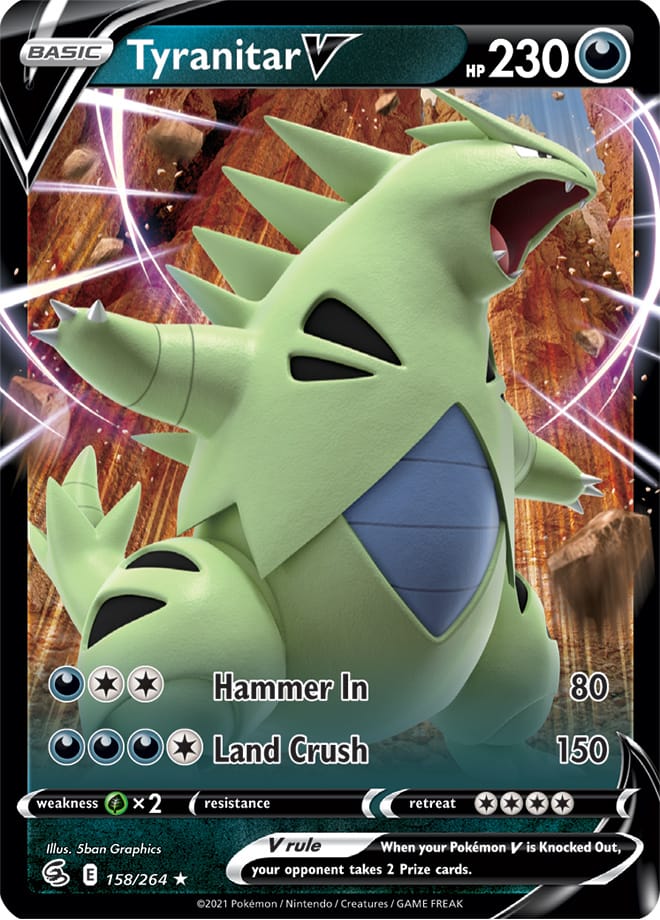 Tyranitar V - Fusion Strike 158/264 - Ultra Rare