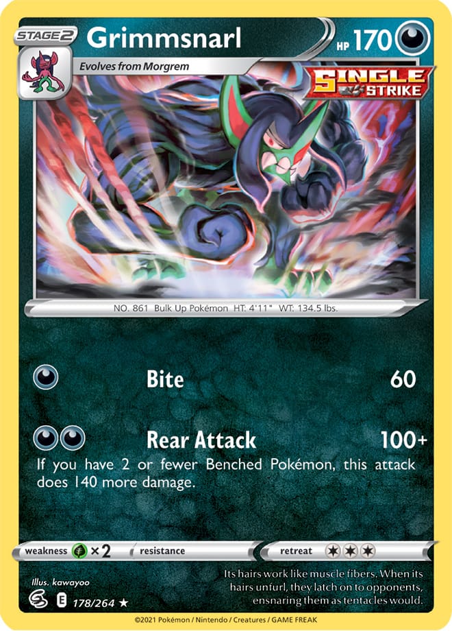 Grimmsnarl - Fusion Strike 178/264 - Rare Holo