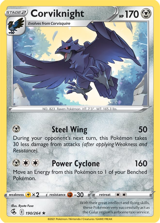 Corviknight - Fusion Strike 190/264 - Rare