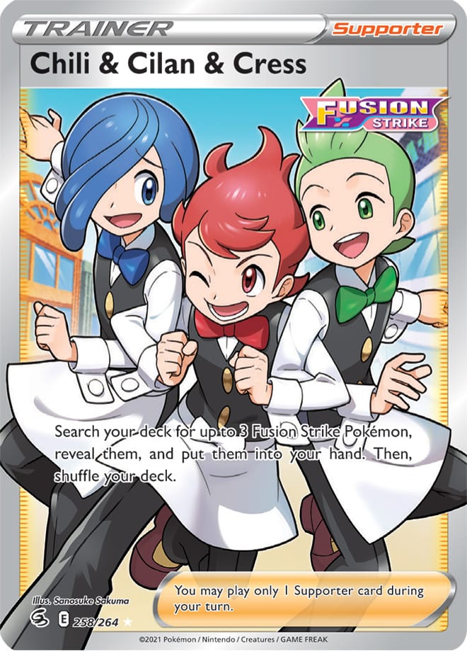 Chili & Cilan & Cress - Fusion Strike 258/264 - Full Art