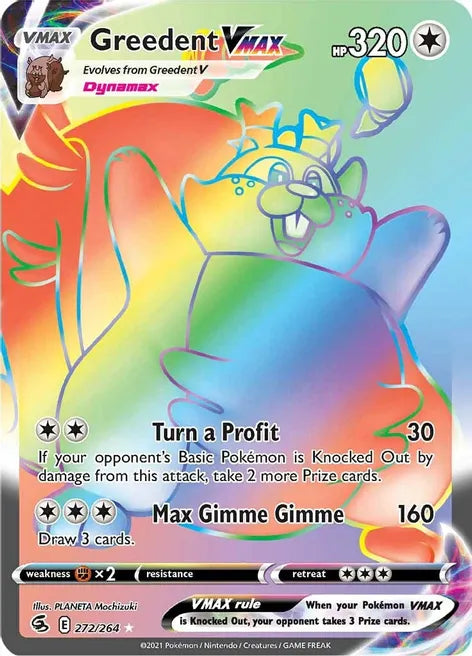 Greedent VMAX - Fusion Strike 272/264 - Secret Rare