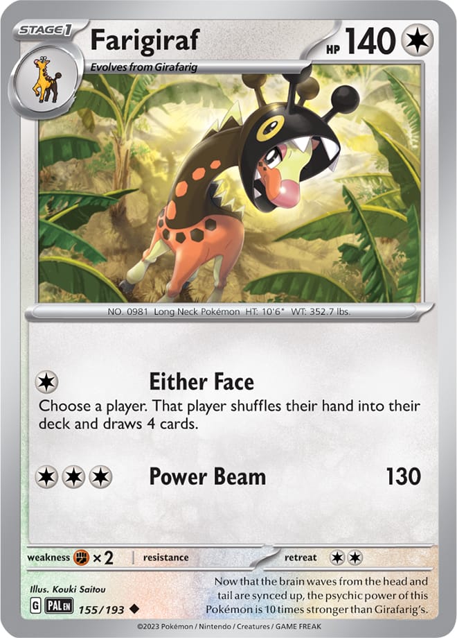 Farigiraf - Paldea Evolved 155/193 - Uncommon