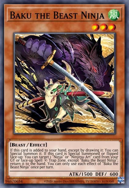 Baku the Beast Ninja - MP23-EN168 - 1st Edition - Common