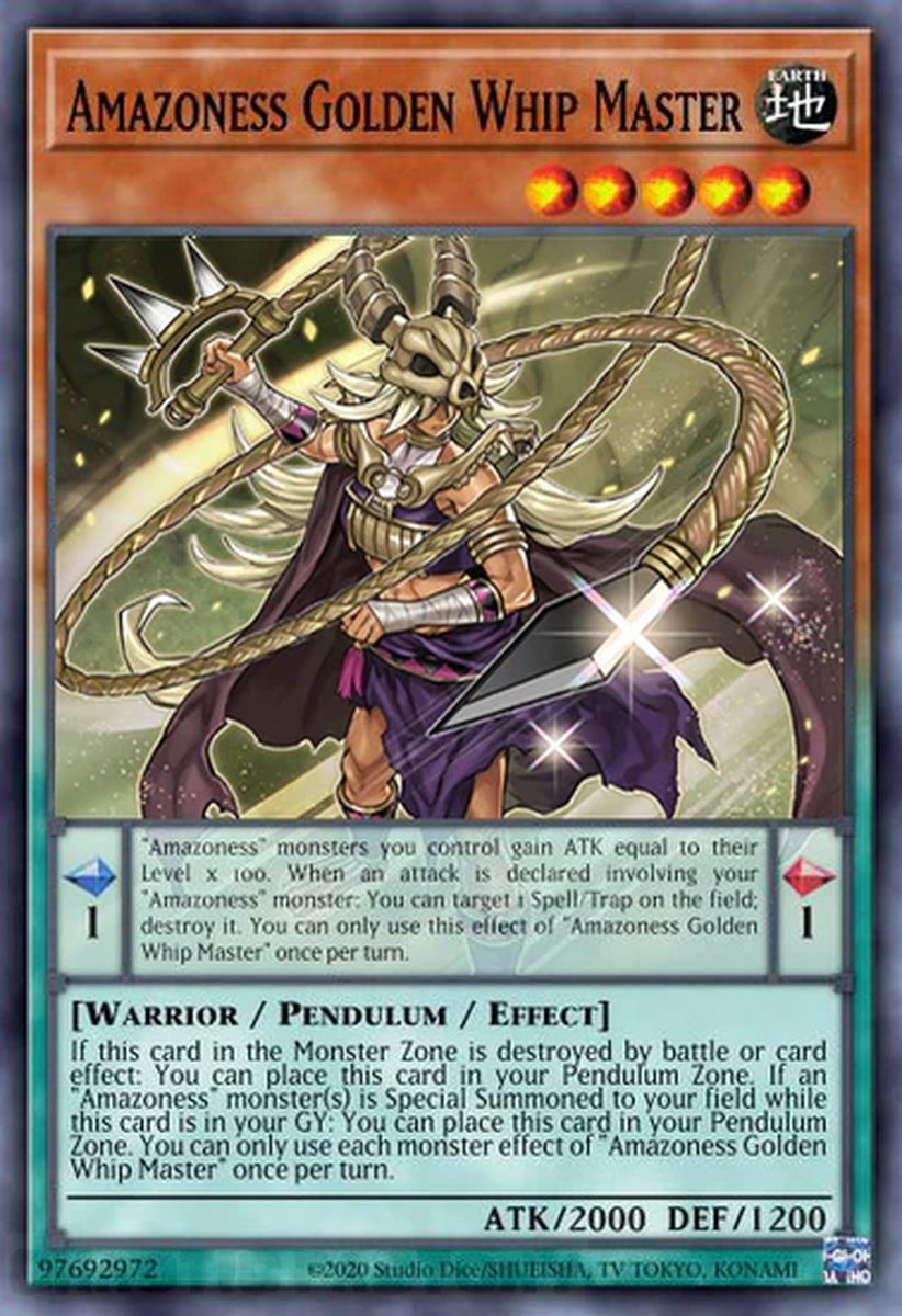 Amazoness Golden Whip Master - MP23-EN219 - 1st Edition - Common