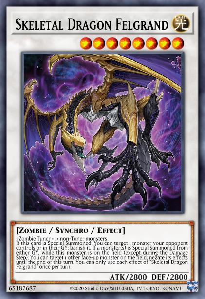 Skeletal Dragon Felgrand - MP23-EN084 - 1st Edition - Prismatic Secret Rare