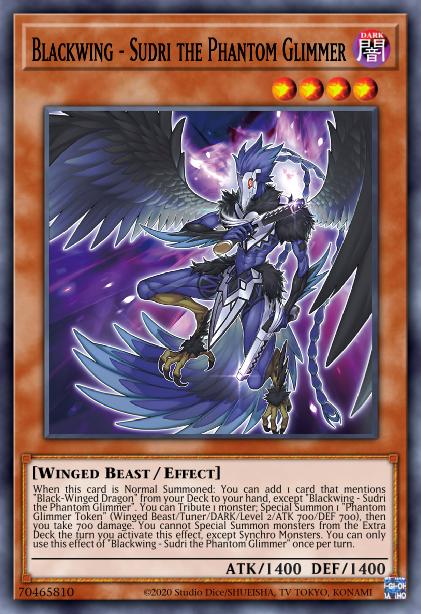 Blackwing - Sudri the Phantom Glimmer - MP23-EN155 - 1st Edition - Prismatic Secret Rare