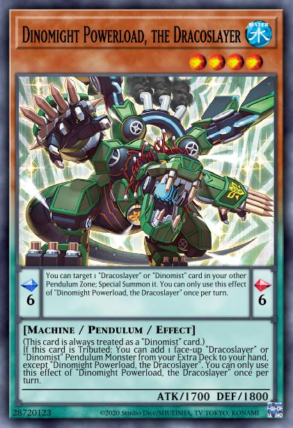 Dinomight Powerload, the Dracoslayer - MP23-EN174 - 1st Edition - Prismatic Secret Rare