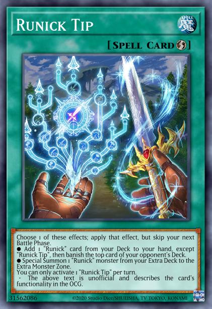 Runick Tip - MP23-EN241 - 1st Edition - Prismatic Secret Rare