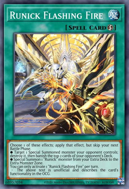 Runick Flashing Fire - MP23-EN242 - 1st Edition - Ultra Rare