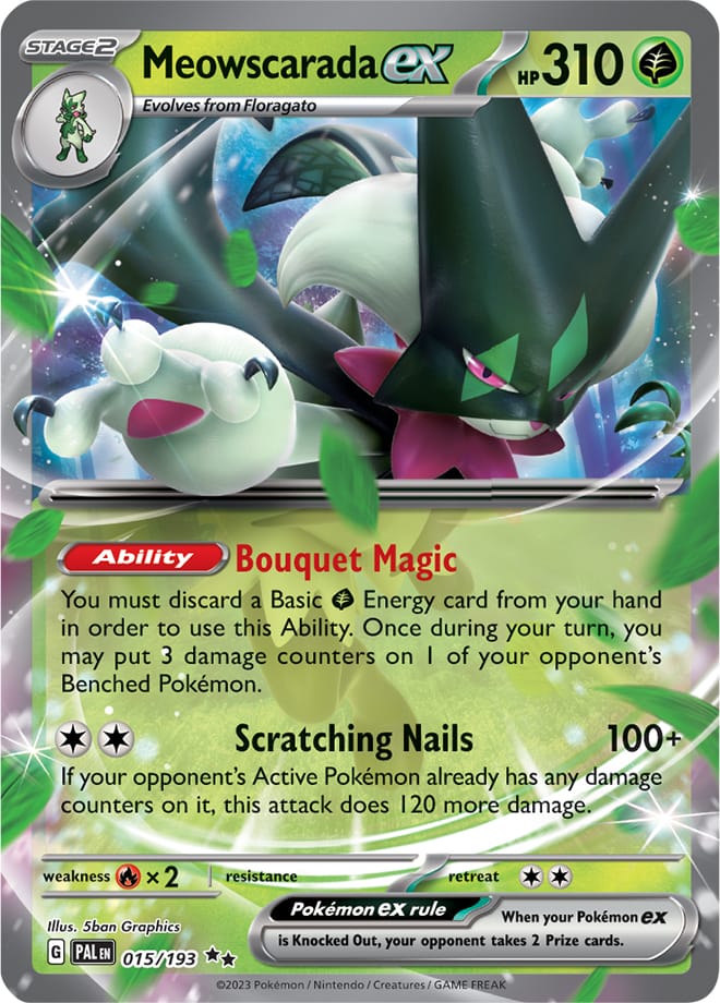 Meowscarada ex - Paldea Evolved 015/193 - Double Rare