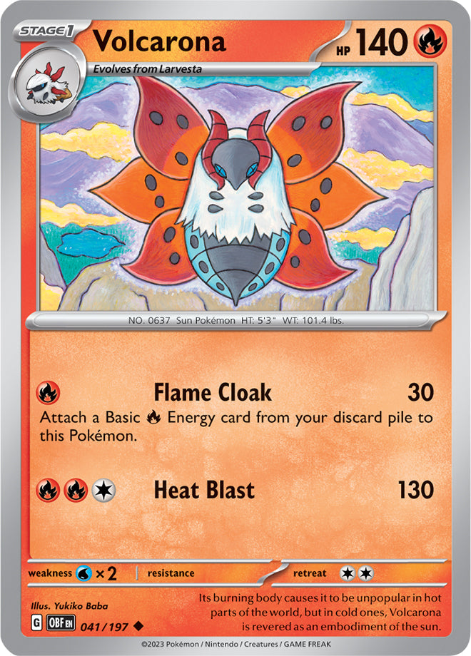 Volcarona - Obsidian Flames 041/197 - Uncommon