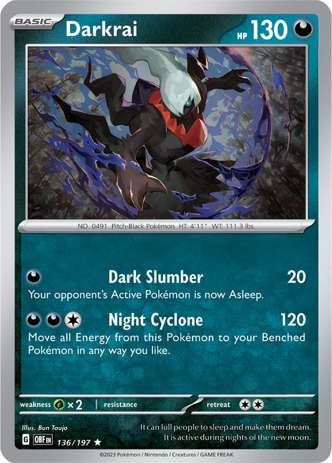 Darkrai - Obsidian Flames 136/197 - Rare