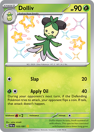 Dolliv - Paldean Fates - 103/091 - Shiny Holo Rare