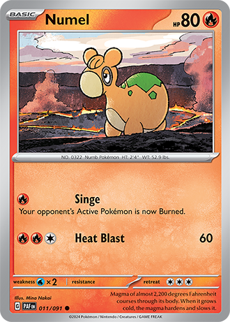 Numel - Paldean Fates - 011/091 - Common