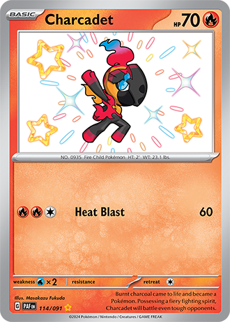 Charcadet - Paldean Fates - 114/091 - Shiny Holo Rare