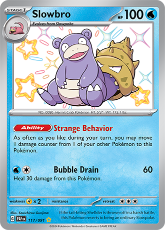Slowbro - Paldean Fates - 117/091 - Shiny Holo Rare