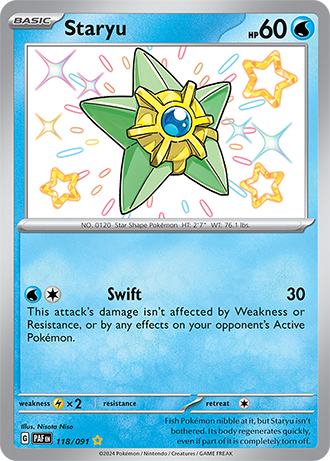 Staryu - Paldean Fates - 118/091 - Shiny Holo Rare