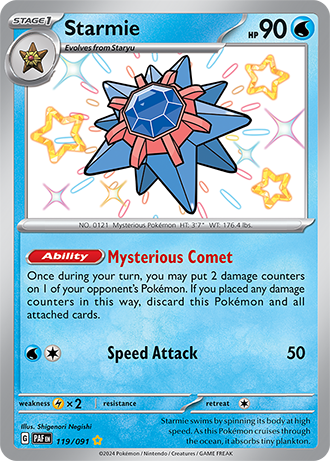 Starmie - Paldean Fates - 119/091 - Shiny Holo Rare