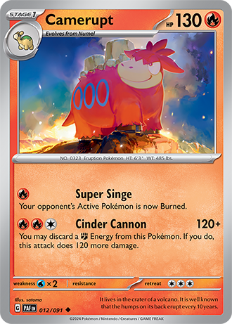 Camerupt - Paldean Fates - 012/091 - Uncommon