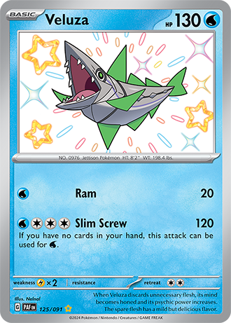 Veluza - Paldean Fates - 125/091 - Shiny Holo Rare