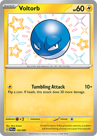 Voltorb - Paldean Fates - 133/091 - Shiny Holo Rare