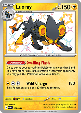 Luxray - Paldean Fates - 137/091 - Shiny Holo Rare